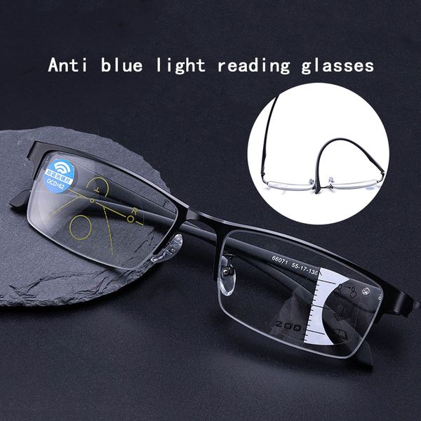 half rim metal frame reading glasses computer blue light blocking eyewear rectangle flexible progressive hyperopia eyeglasses, White;black
half rim metal frame reading glasses computer blue light blocking eyewear rectangle flexible progressive hyperopia eyeglasses, White;black