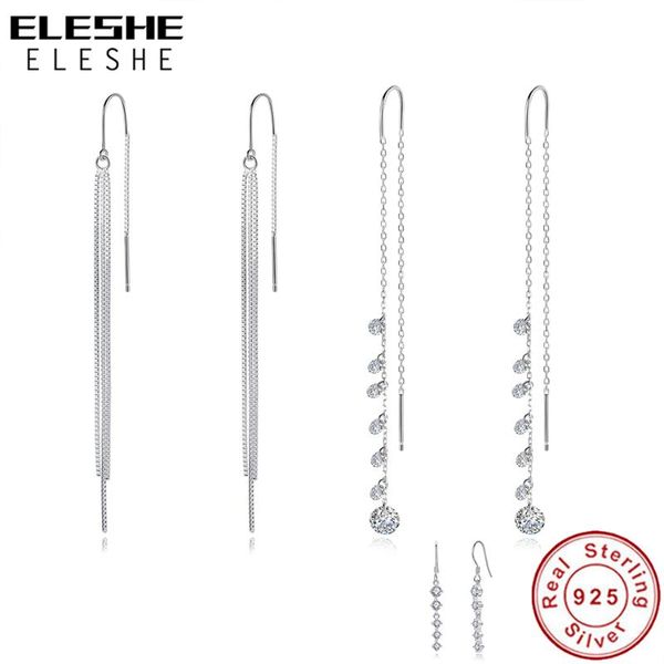 eleshe 925 sterling sliver long tassel stud earrings with cubic zirconia crystal luxury earring for women female elegant jewelry, Golden;silver
eleshe 925 sterling sliver long tassel stud earrings with cubic zirconia crystal luxury earring for women female elegant jewelry, Golden;silver