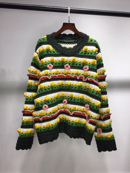 2020 autumn winter new sweater women loose large three-dimensional hook flowers retro contrast color coarse knitted blouse vintage girls, White;black
2020 autumn winter new sweater women loose large three-dimensional hook flowers retro contrast color coarse knitted blouse vintage girls, White;black