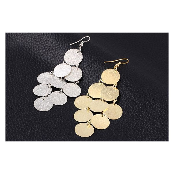 hoop & huggie women female ladies punk rock nightclub casual exaggerated metal alloy frosted wafers drop tassel earrings jewellery, Golden;silver
hoop & huggie women female ladies punk rock nightclub casual exaggerated metal alloy frosted wafers drop tassel earrings jewellery, Golden;silver