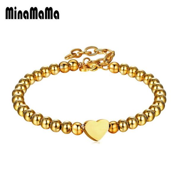 stainless steel beads threaded bracelet for women gold silver color heart bracelet femme handmade jewelry, Golden;silver
stainless steel beads threaded bracelet for women gold silver color heart bracelet femme handmade jewelry, Golden;silver