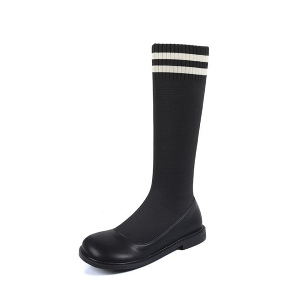 mkkhou fashion knee-high boot woman 2020 cute preppy round-head stretch knit flat-bottom comfortable boot woman, Black
mkkhou fashion knee-high boot woman 2020 cute preppy round-head stretch knit flat-bottom comfortable boot woman, Black