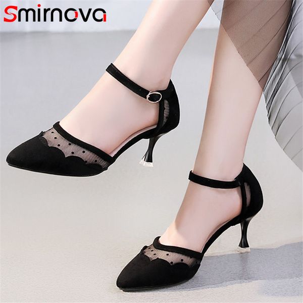 smirnova 2020 big size 33-43 women pumps flock mesh buckle spring summer single shoes pointed toe elegant party shoes ladies, Black
smirnova 2020 big size 33-43 women pumps flock mesh buckle spring summer single shoes pointed toe elegant party shoes ladies, Black