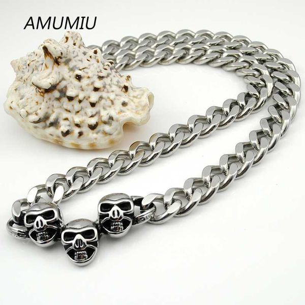 amumiu cool exaggerated gothic male necklaces vintage steel skull skeleton necklace for men link chain punk man jewelry hn101, Silver
amumiu cool exaggerated gothic male necklaces vintage steel skull skeleton necklace for men link chain punk man jewelry hn101, Silver