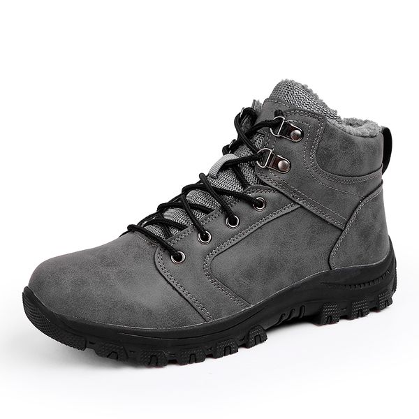 men leather boots 2020 winter quality ankle boots fur linging man snow shoes ankle boot men's snow shoe work plus size 39-47, Black
men leather boots 2020 winter quality ankle boots fur linging man snow shoes ankle boot men's snow shoe work plus size 39-47, Black