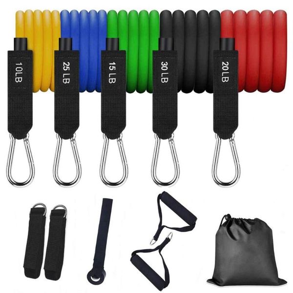 11pcs training resistance bands set exercise bands door anchor handles waterproof carry bag legs ankle straps gym equipment #07 
11pcs training resistance bands set exercise bands door anchor handles waterproof carry bag legs ankle straps gym equipment #07