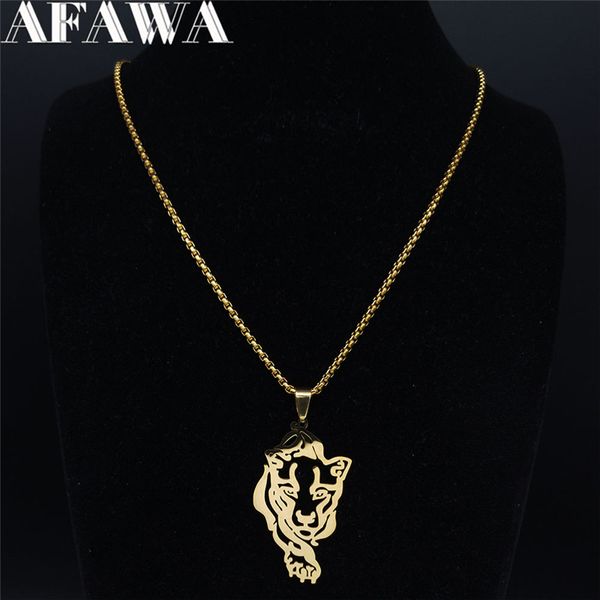 pendant necklaces afawa 2021 tiger stainless steel necklace chain women/men gold color jewelry collar acero inoxidable mujer n4106s01, Silver
pendant necklaces afawa 2021 tiger stainless steel necklace chain women/men gold color jewelry collar acero inoxidable mujer n4106s01, Silver