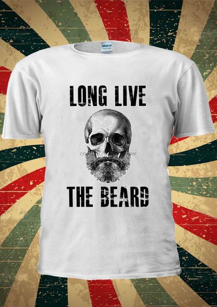 long live the beard skull skeleton funny t-shirt vest men women 1860