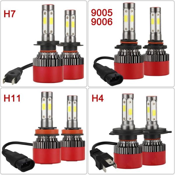 car styling 2 pcs car h7 9005/9006 h11 h4 led headlight kit bulb 4 side led headlamp 280w 280000lm 6000k cool white
car styling 2 pcs car h7 9005/9006 h11 h4 led headlight kit bulb 4 side led headlamp 280w 280000lm 6000k cool white