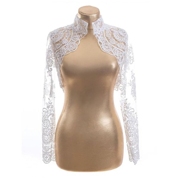 romantic lace high collar wedding bolero wrap appliques custom made long sleeves bridal jacket cape real image, White
romantic lace high collar wedding bolero wrap appliques custom made long sleeves bridal jacket cape real image, White