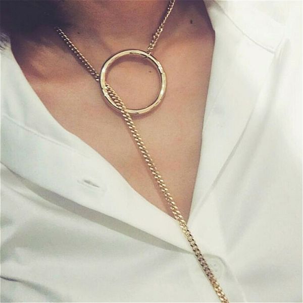 visisap tide exaggerated texture metal circle gold color iron necklaces for women simple business necklace c1048, Silver
visisap tide exaggerated texture metal circle gold color iron necklaces for women simple business necklace c1048, Silver