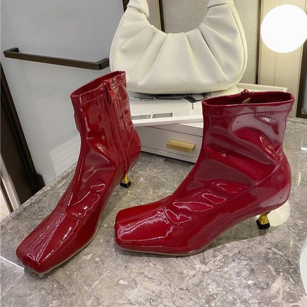new design women ankle boot ladies elegant thin high heel boot shoes square toe zipper short boots, Black
new design women ankle boot ladies elegant thin high heel boot shoes square toe zipper short boots, Black