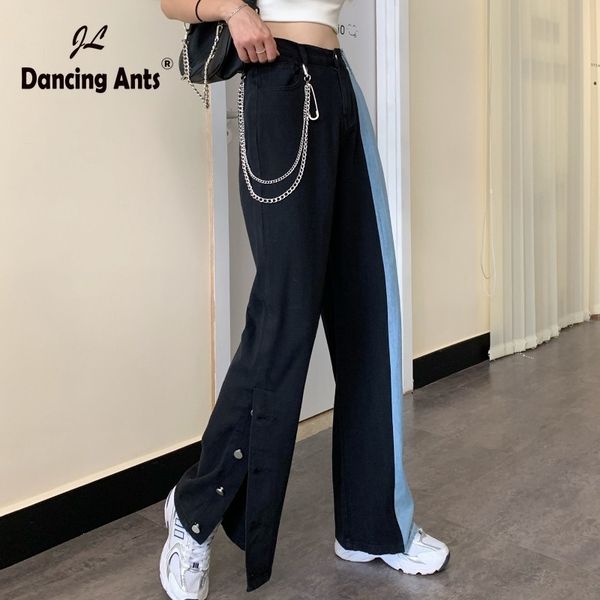 женщины colorblock заплатки джинсы side щелевая сыпучие wide leg джинсовые брюки новая корейская мода личности брюки, Blue
женщины colorblock заплатки джинсы side щелевая сыпучие wide leg джинсовые брюки новая корейская мода личности брюки, Blue