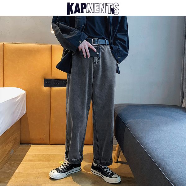 kapments men high waist straight jeans pants 2020 vintage mens streetwear hip hop baggy denim pants male kpop 3 colors trousers, Blue
kapments men high waist straight jeans pants 2020 vintage mens streetwear hip hop baggy denim pants male kpop 3 colors trousers, Blue