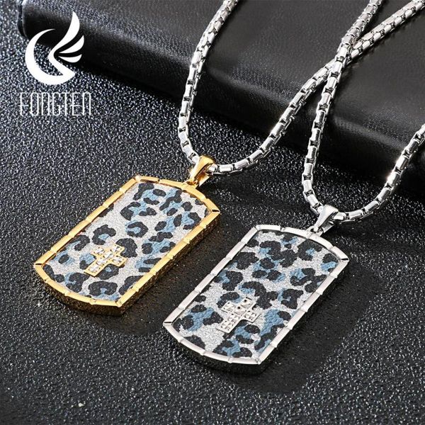 fongten leopard print pendant necklace stainless steel cross charm punk style mens pendants long chain necklaces jewelry, Silver
fongten leopard print pendant necklace stainless steel cross charm punk style mens pendants long chain necklaces jewelry, Silver