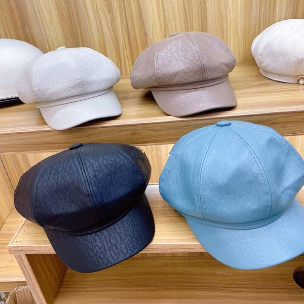202009-yyor26street autumn faux leather pu fashion street leisure octagonal hat men women visors cap, Blue;gray
202009-yyor26street autumn faux leather pu fashion street leisure octagonal hat men women visors cap, Blue;gray