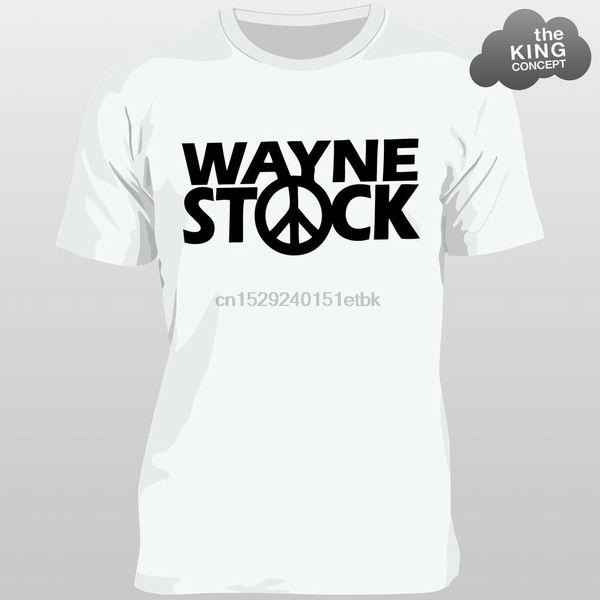 waynestock t-shirt wayne world festival 80 fancy dress woodstock mens funny