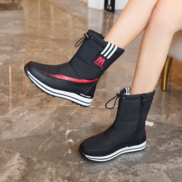 women snow boots 2020 warm thick plush winter shoes women elastic band waterproof non-slip ankle boots footwear, Black
women snow boots 2020 warm thick plush winter shoes women elastic band waterproof non-slip ankle boots footwear, Black