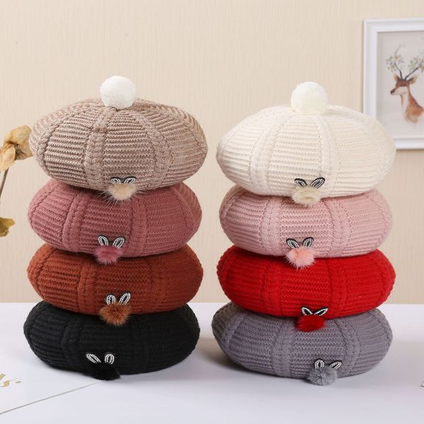 berets 2021 elegant ladies hats and caps beret hat cap women autumn winter warm bonnet femme fur ball woolen knitted, Blue;gray
berets 2021 elegant ladies hats and caps beret hat cap women autumn winter warm bonnet femme fur ball woolen knitted, Blue;gray
