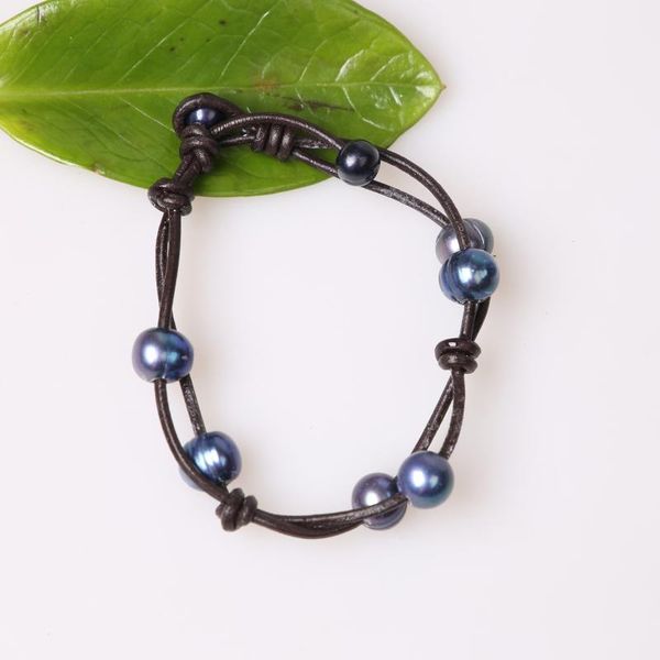blue pearl bracelet hand made beaded bracelets on leather cord bangles freshwater black pearl cowhide rope leather bracelets
blue pearl bracelet hand made beaded bracelets on leather cord bangles freshwater black pearl cowhide rope leather bracelets
