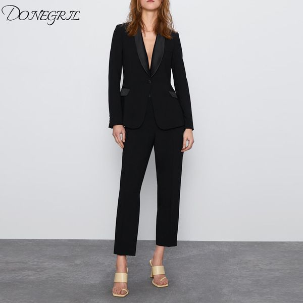 2020 autumn business pants suit vintage solid single button blazer coat feminino trouser female office 2 pieces set women mujer, White
2020 autumn business pants suit vintage solid single button blazer coat feminino trouser female office 2 pieces set women mujer, White
