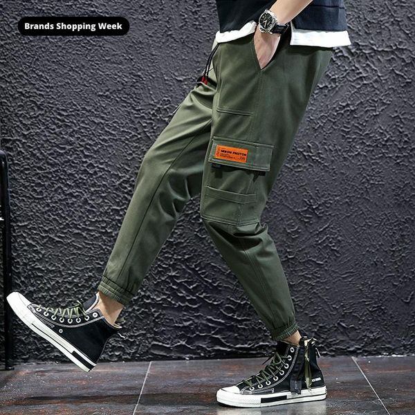 men's pants faliza pure cotton mens joggers autumn cargo men jogger hip hop fashion streetwear pockets harem trousers k9098, Black
men's pants faliza pure cotton mens joggers autumn cargo men jogger hip hop fashion streetwear pockets harem trousers k9098, Black
