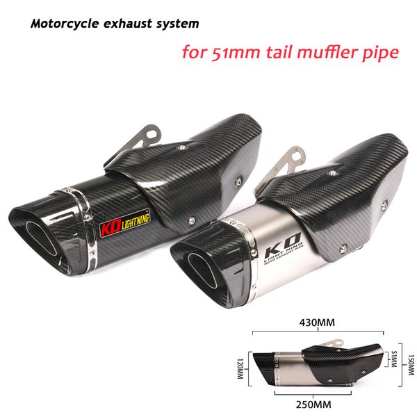 430mm motorcycle exhaust muffler tip pipe escape for 51mm header carbon fiber stainless steel system slip on
430mm motorcycle exhaust muffler tip pipe escape for 51mm header carbon fiber stainless steel system slip on