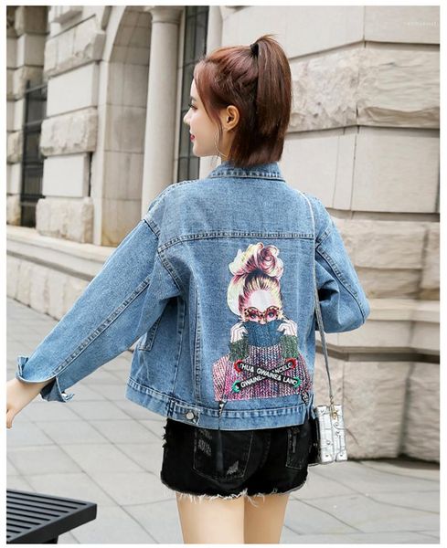 jacket fashion girl head print pop styles clothes plus size casual short jacket designer womens jeans, Black;brown
jacket fashion girl head print pop styles clothes plus size casual short jacket designer womens jeans, Black;brown