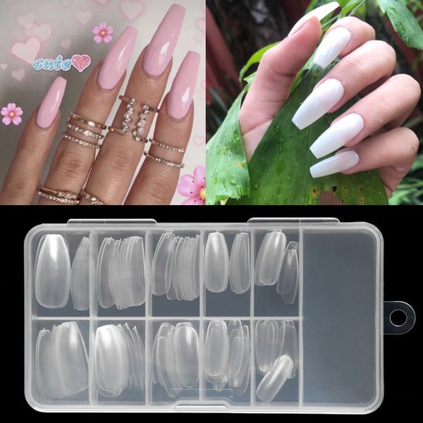false nails 100pcs/box professional ballerina natural clear full cover artificial nail tips long coffin faux ongles fake art tip, Red;gold
false nails 100pcs/box professional ballerina natural clear full cover artificial nail tips long coffin faux ongles fake art tip, Red;gold