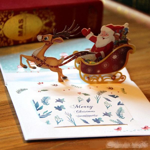 new handmade santa ride christmas greeting cards creative kirigami & origami 3d pop up postcards for kids friends
new handmade santa ride christmas greeting cards creative kirigami & origami 3d pop up postcards for kids friends