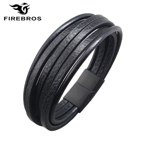 charm bracelets firebros black gold silver color stainless steel magnetic buckle multilayers genuine leather bracelet men's vintage jew, Golden;silver
charm bracelets firebros black gold silver color stainless steel magnetic buckle multilayers genuine leather bracelet men's vintage jew, Golden;silver