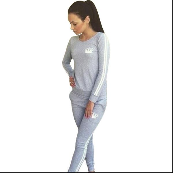 tracksuit two piece set women cropped womens leisure suit female pants sets clothing vestidos lbd6366, Gray
tracksuit two piece set women cropped womens leisure suit female pants sets clothing vestidos lbd6366, Gray