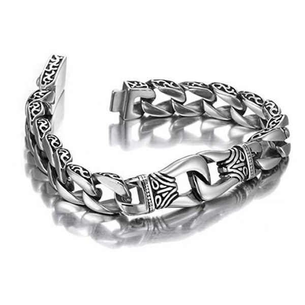 punk rock stainless steel charm curb cuban bracelet men women vintage totem mens biker bracelets cool male jewelry 7-9.4 inch, Black
punk rock stainless steel charm curb cuban bracelet men women vintage totem mens biker bracelets cool male jewelry 7-9.4 inch, Black