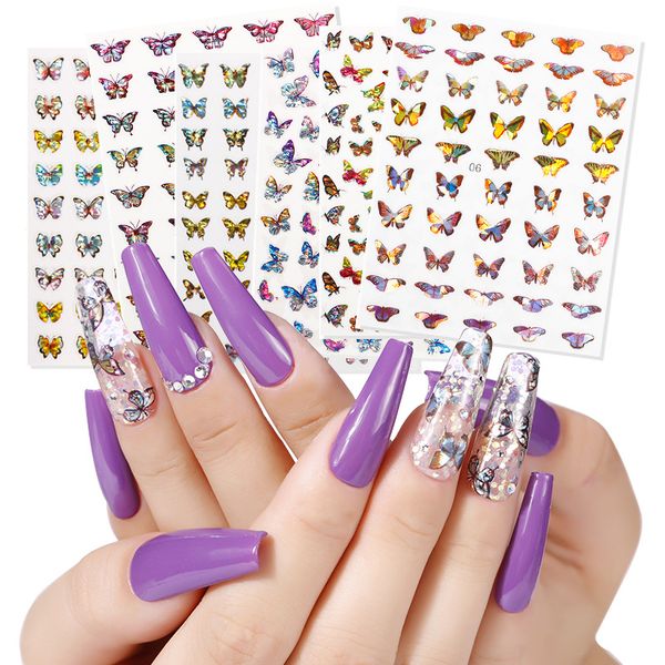 multi laser color butterfly nail art stickers holographic 3d gradient butterflies adhesive nails decals diy manicure decorations, Black
multi laser color butterfly nail art stickers holographic 3d gradient butterflies adhesive nails decals diy manicure decorations, Black