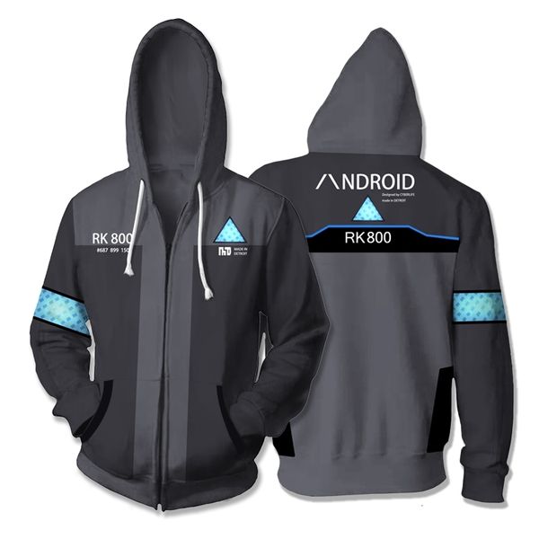 3d printed hoodie game detroit: become human rk800 connor cosplay zip up hooded jacket sweatshirt hoody streatwear coat, Black
3d printed hoodie game detroit: become human rk800 connor cosplay zip up hooded jacket sweatshirt hoody streatwear coat, Black