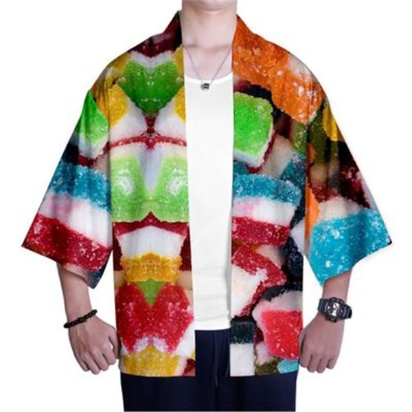 man sweets shirt fashion 3d digital candy printing long sleeve clothing designer male kimono cardigan thin loose casual shirts, White;black
man sweets shirt fashion 3d digital candy printing long sleeve clothing designer male kimono cardigan thin loose casual shirts, White;black