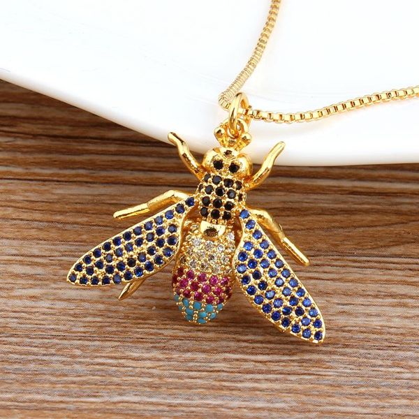 classic luxury gold color long chain necklace copper zircon insect bee choker necklace pendants for women men fashion jewelry, Silver
classic luxury gold color long chain necklace copper zircon insect bee choker necklace pendants for women men fashion jewelry, Silver