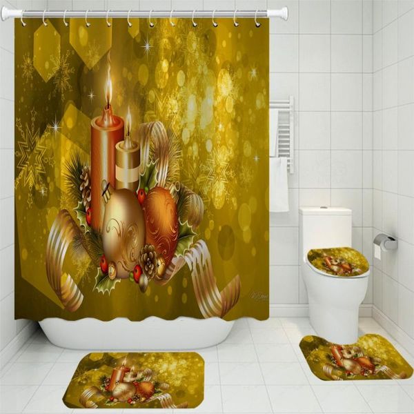 shower curtains 3/4 pieces gold background set merry christmas carpet festival bathroom non-slip 3d print holiday toilet mat
shower curtains 3/4 pieces gold background set merry christmas carpet festival bathroom non-slip 3d print holiday toilet mat