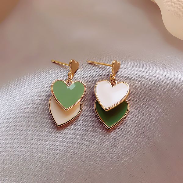 simple contrast color heart earrings 2020 summer korean style metal double heart drop dangle earrings wedding party jewelry gift, Silver
simple contrast color heart earrings 2020 summer korean style metal double heart drop dangle earrings wedding party jewelry gift, Silver