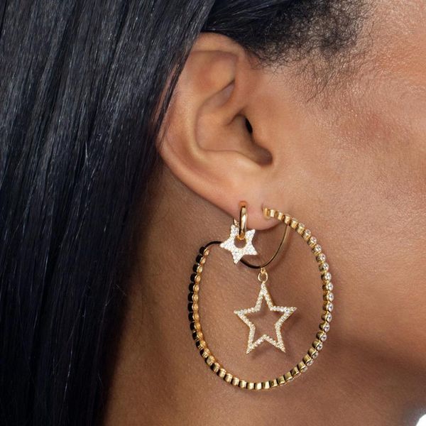 2020 new minimalist gold metal geometric cz pave open heart star charm huggie hoop earrings for women girl wedding party jewelry, Golden;silver
2020 new minimalist gold metal geometric cz pave open heart star charm huggie hoop earrings for women girl wedding party jewelry, Golden;silver
