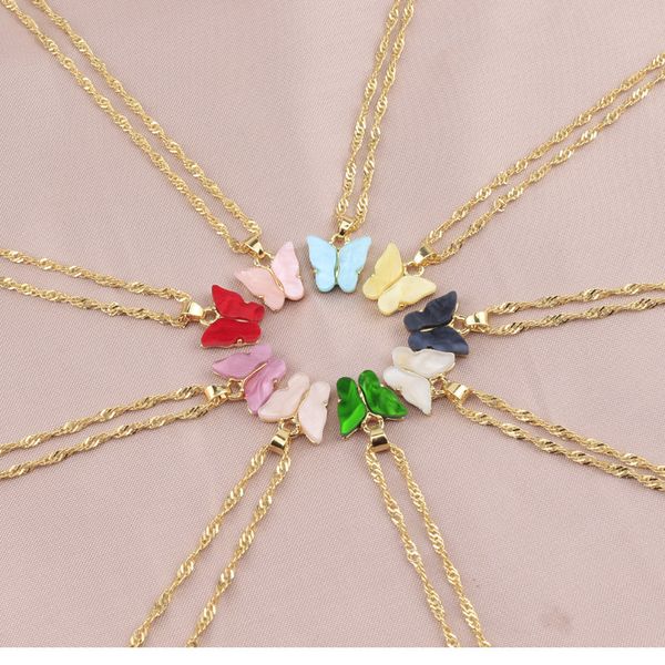 sweet butterfly necklace acrylic colorful and sweet wild clavicle chain trendy necklace butterfly pendant choker necklaces by dhl, Silver
sweet butterfly necklace acrylic colorful and sweet wild clavicle chain trendy necklace butterfly pendant choker necklaces by dhl, Silver