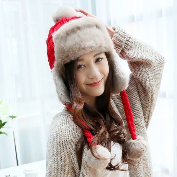 beanie/skull caps 2021 hats woman winter knitting increase down thickening wool han fashion keep warm earmuffs lei feng hat northeast skiing, Blue;gray
beanie/skull caps 2021 hats woman winter knitting increase down thickening wool han fashion keep warm earmuffs lei feng hat northeast skiing, Blue;gray