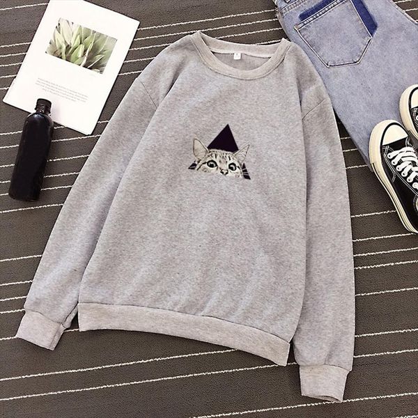 women cat printed sweatshirt casual long sleeve o neck pullover sweatshirts female sudadera mujer sweatshirts autumn winter, Black
women cat printed sweatshirt casual long sleeve o neck pullover sweatshirts female sudadera mujer sweatshirts autumn winter, Black