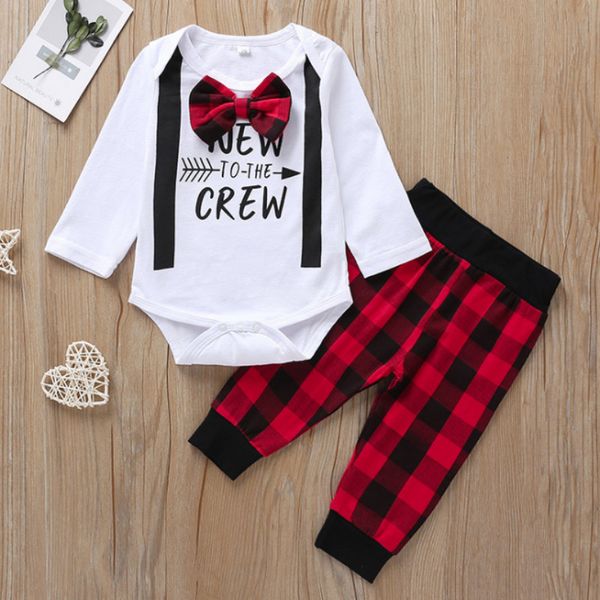 2021 christmas outfit new newborn baby boys gentleman bowknot romper + plaid long pant christmas outfit, White
2021 christmas outfit new newborn baby boys gentleman bowknot romper + plaid long pant christmas outfit, White