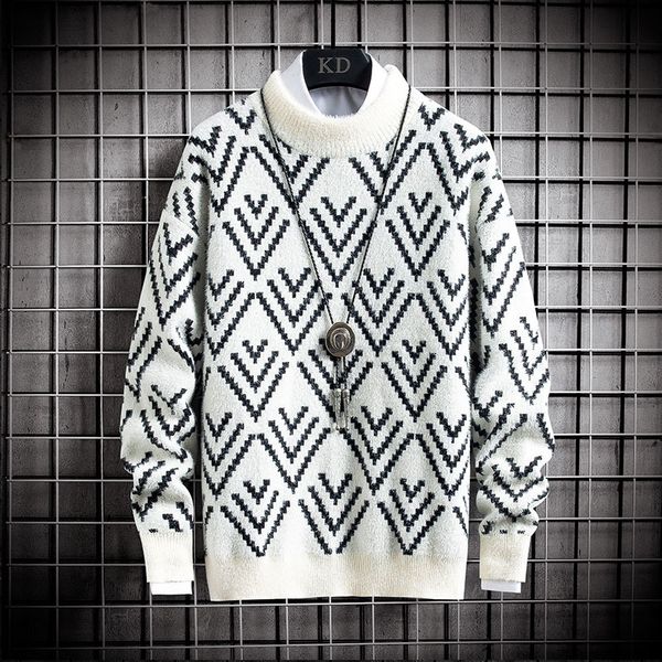 2020 new men's loose weaters autumn winter spell color round neck sweater warm sweaters fashion contrast color korean style, White;black
2020 new men's loose weaters autumn winter spell color round neck sweater warm sweaters fashion contrast color korean style, White;black