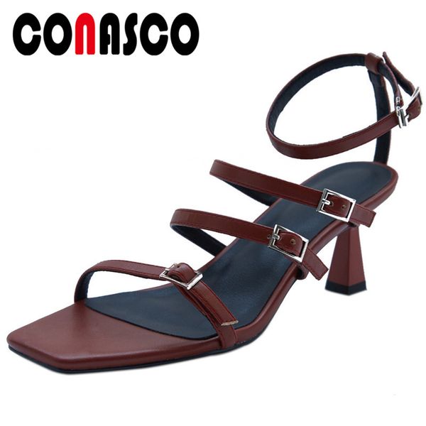 conasco 2020 new arrival fashion women sandals pumps summer square toe thin heeled metal decoration ankle strap shoes woman, Black
conasco 2020 new arrival fashion women sandals pumps summer square toe thin heeled metal decoration ankle strap shoes woman, Black