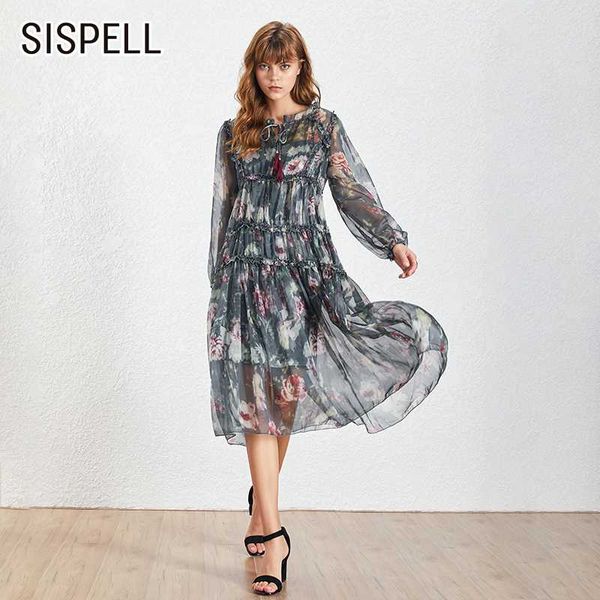 sispell print ruffle dresses for girls v neck long sleeve patchwork tassel see through loose women's vintage dress 2020 fashion, Black;gray
sispell print ruffle dresses for girls v neck long sleeve patchwork tassel see through loose women's vintage dress 2020 fashion, Black;gray