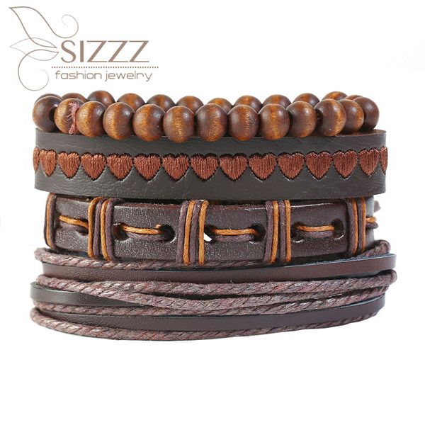 charm bracelets sizzz 2021 retro woven 4 piece set european and american diy leather bracelet&bangles for women/men, Golden;silver
charm bracelets sizzz 2021 retro woven 4 piece set european and american diy leather bracelet&bangles for women/men, Golden;silver
