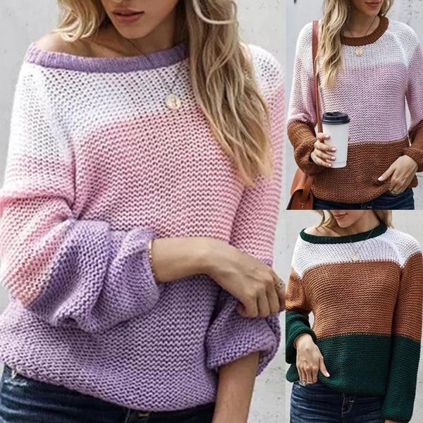 women's sweaters missomo loose knitted sweater women jumpers long sleeve woman pullovers casual 2021 autumn winter color block, White;black
women's sweaters missomo loose knitted sweater women jumpers long sleeve woman pullovers casual 2021 autumn winter color block, White;black