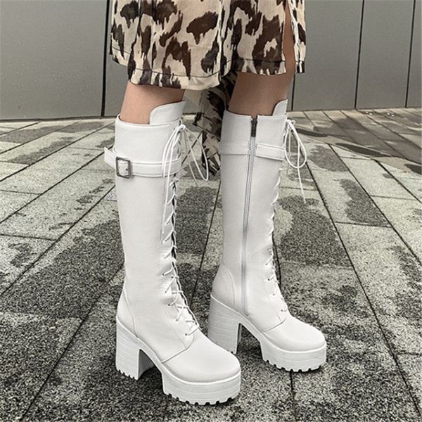 boots pxelena plus size 34-43 women mid calf chunky block high heels lace up riding knight motorcycle biker punk goth long, Black
boots pxelena plus size 34-43 women mid calf chunky block high heels lace up riding knight motorcycle biker punk goth long, Black